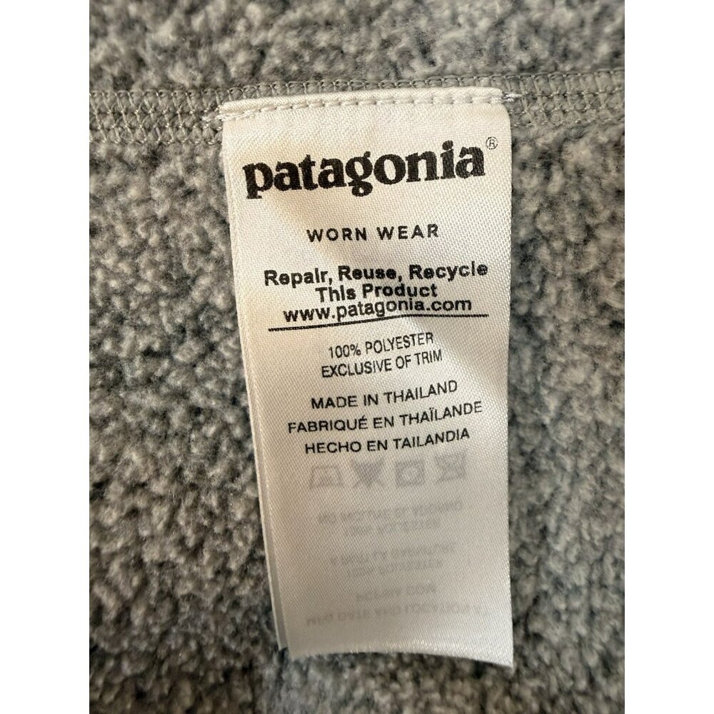 Patagonia Better Sweater Men's XL Two Tone Gray Fleece 1/4 Zip Pullover - Picture 14 of 14
